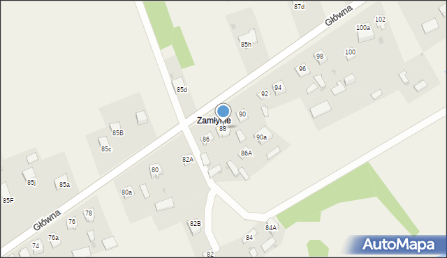 Skrzydlów, Główna, 88, mapa Skrzydlów