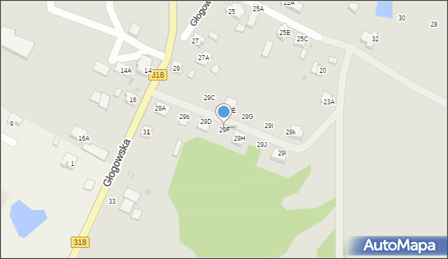 Sława, Głogowska, 29F, mapa Sława