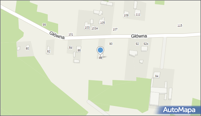 Słomków, Główna, 88, mapa Słomków