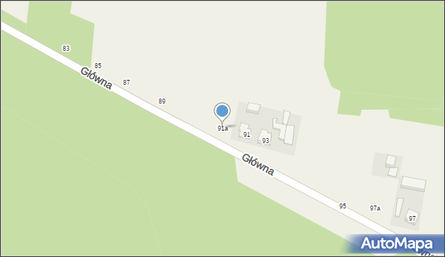 Słomków, Główna, 91a, mapa Słomków