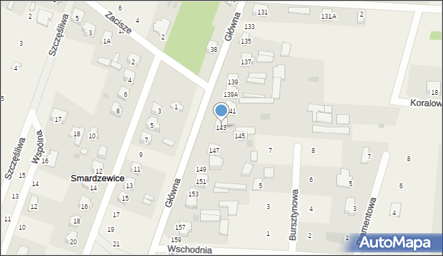 Smardzewice, Główna, 143, mapa Smardzewice