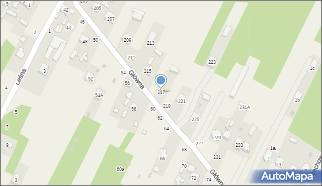 Smardzewice, Główna, 217, mapa Smardzewice