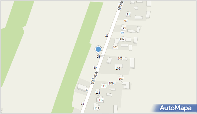 Smardzewice, Główna, 28, mapa Smardzewice