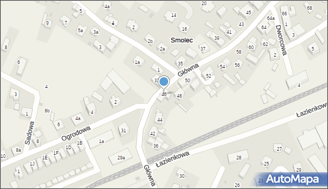 Smolec, Główna, 46, mapa Smolec