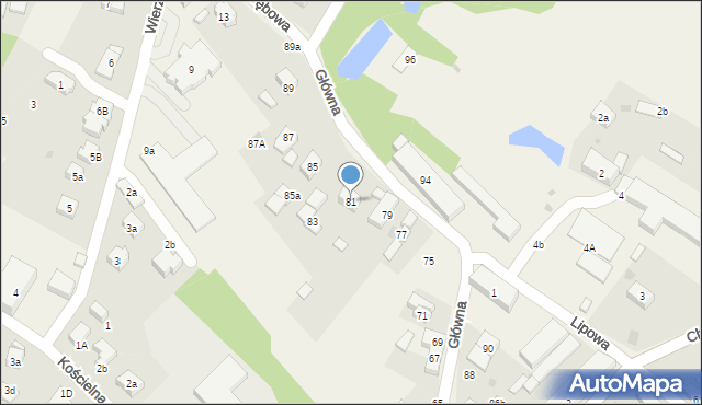 Smolec, Główna, 81, mapa Smolec