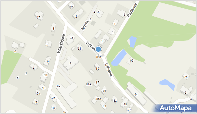 Smolec, Główna, 89a, mapa Smolec