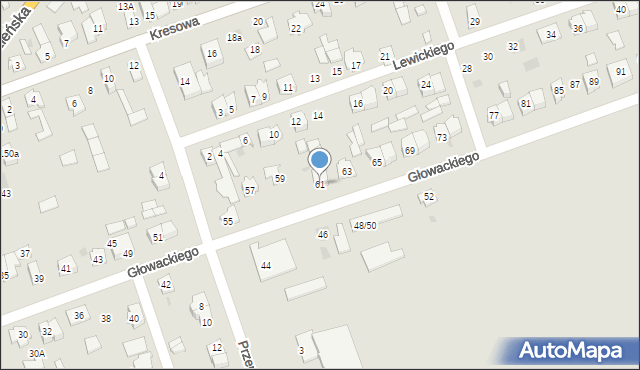 Sokółka, Głowackiego Bartosza, 61, mapa Sokółka