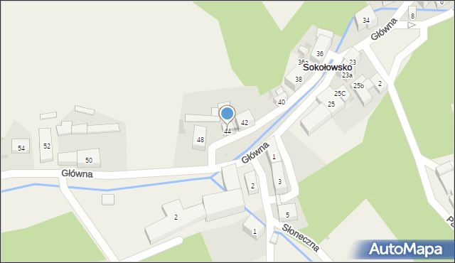 Sokołowsko, Główna, 44, mapa Sokołowsko