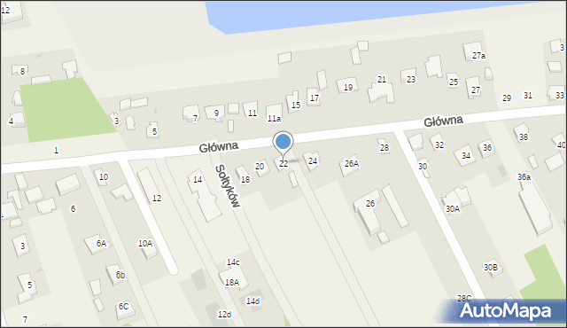 Sołtyków, Główna, 22, mapa Sołtyków