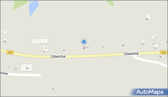 Sośnicowice, Gliwicka, 45, mapa Sośnicowice