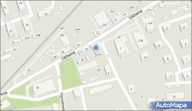 Sosnowiec, Główna, 23, mapa Sosnowca