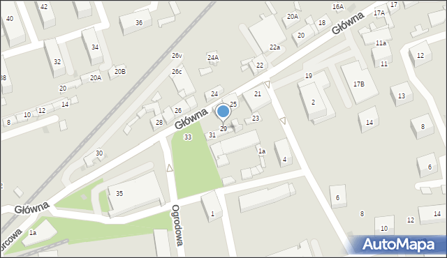 Sosnowiec, Główna, 29, mapa Sosnowca