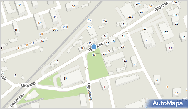 Sosnowiec, Główna, 33, mapa Sosnowca