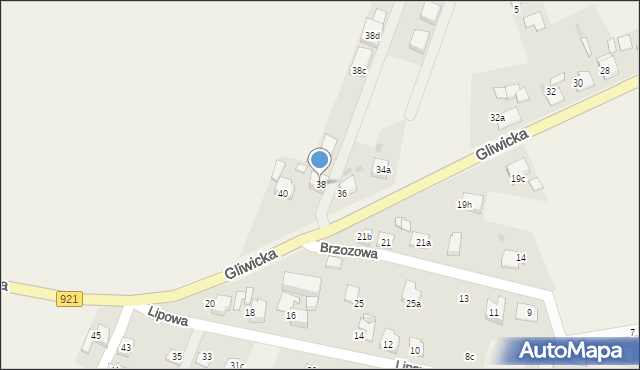 Stanica, Gliwicka, 38, mapa Stanica