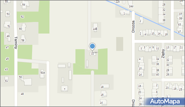 Stara Wieś, Głogowa, 12, mapa Stara Wieś