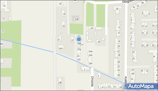 Stara Wieś, Głogowa, 22f, mapa Stara Wieś