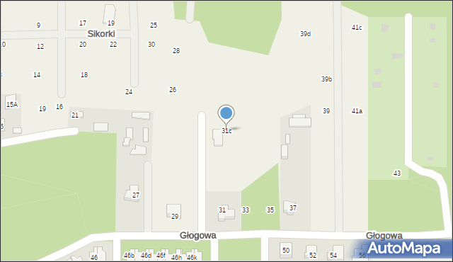 Stara Wieś, Głogowa, 31c, mapa Stara Wieś