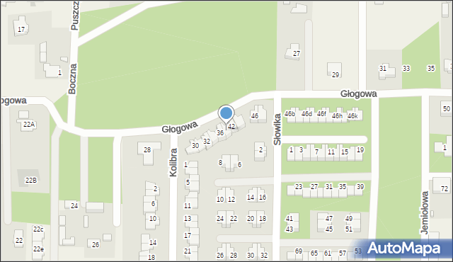 Stara Wieś, Głogowa, 40, mapa Stara Wieś