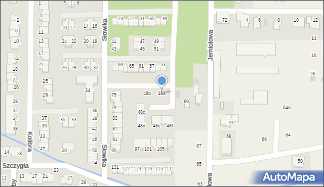 Stara Wieś, Głogowa, 48a, mapa Stara Wieś