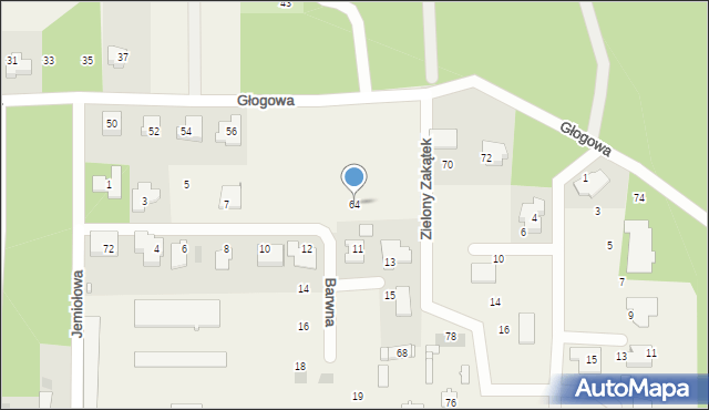 Stara Wieś, Głogowa, 64, mapa Stara Wieś