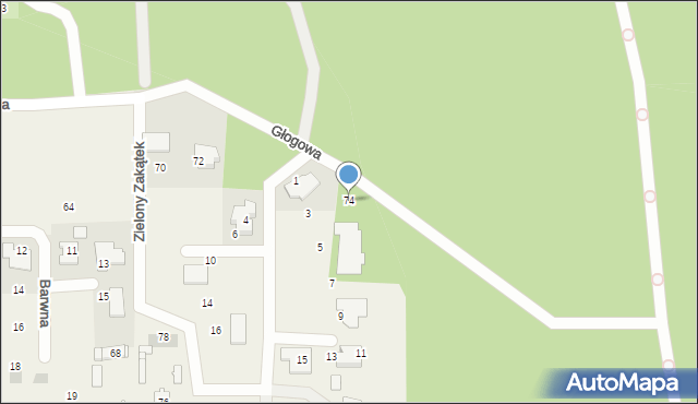 Stara Wieś, Głogowa, 74, mapa Stara Wieś