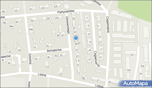 Starachowice, Głowackiego Bartosza, 14, mapa Starachowic