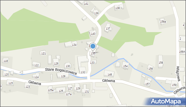 Stare Bogaczowice, Główna, 135, mapa Stare Bogaczowice