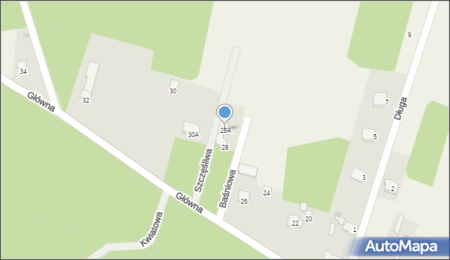 Stare Bosewo, Główna, 28A, mapa Stare Bosewo