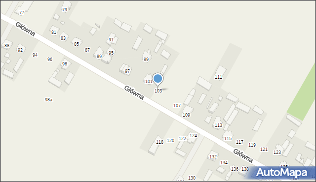 Stare Grabie, Główna, 103, mapa Stare Grabie