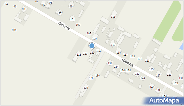 Stare Grabie, Główna, 122, mapa Stare Grabie