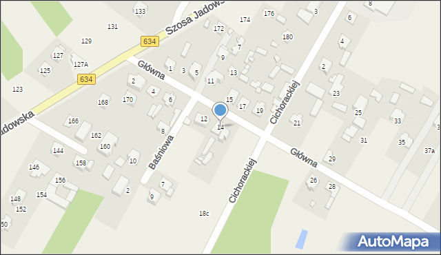 Stare Grabie, Główna, 14, mapa Stare Grabie