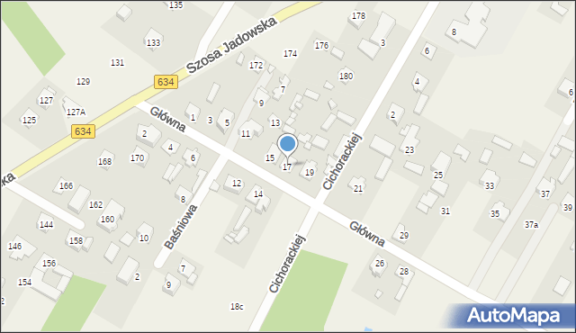 Stare Grabie, Główna, 17, mapa Stare Grabie