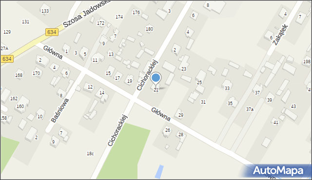 Stare Grabie, Główna, 21, mapa Stare Grabie