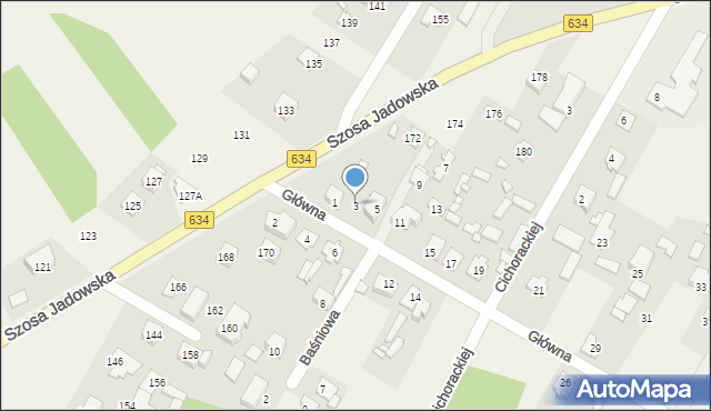 Stare Grabie, Główna, 3, mapa Stare Grabie