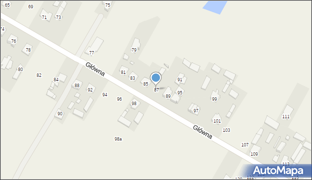 Stare Grabie, Główna, 87, mapa Stare Grabie