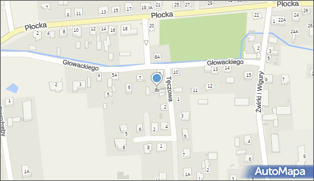 Staroźreby, Głowackiego, 8b, mapa Staroźreby