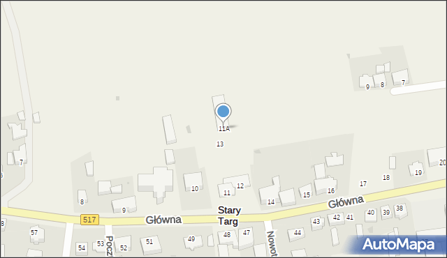 Stary Targ, Główna, 11A, mapa Stary Targ