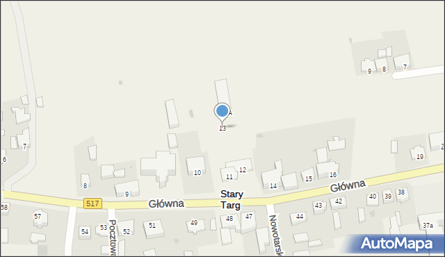 Stary Targ, Główna, 13, mapa Stary Targ