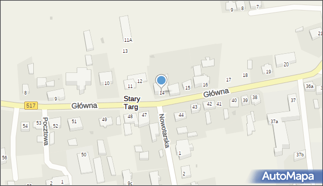 Stary Targ, Główna, 14, mapa Stary Targ