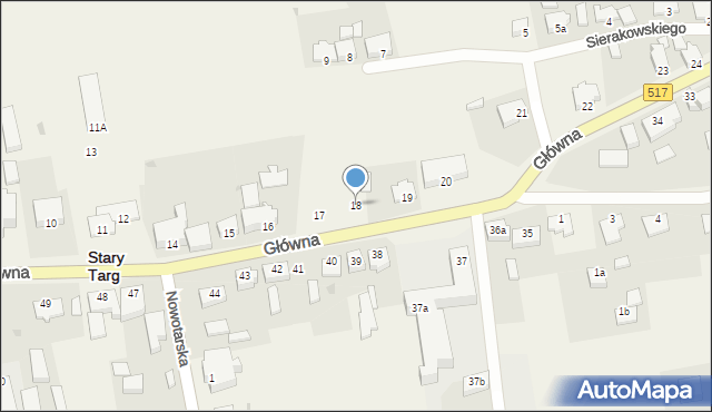 Stary Targ, Główna, 18, mapa Stary Targ