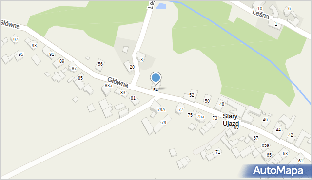 Stary Ujazd, Główna, 54, mapa Stary Ujazd