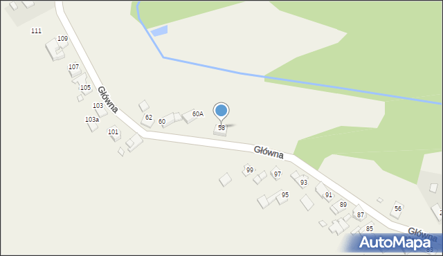 Stary Ujazd, Główna, 58, mapa Stary Ujazd