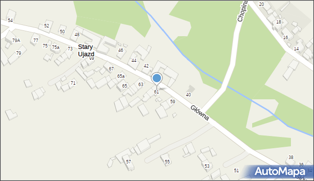 Stary Ujazd, Główna, 61, mapa Stary Ujazd