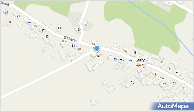 Stary Ujazd, Główna, 79A, mapa Stary Ujazd