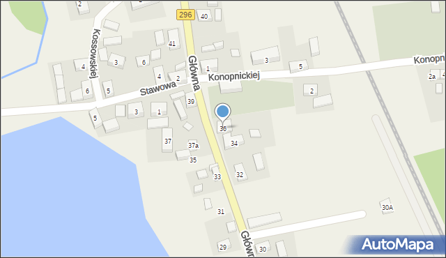 Stary Węgliniec, Główna, 36, mapa Stary Węgliniec