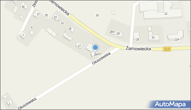 Starzyno, Głuszewska, 2A, mapa Starzyno