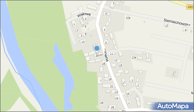 Strumiany, Główna, 14, mapa Strumiany
