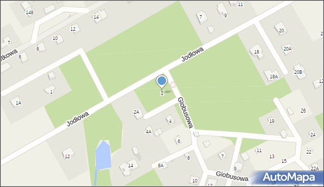 Strzeniówka, Globusowa, 2, mapa Strzeniówka