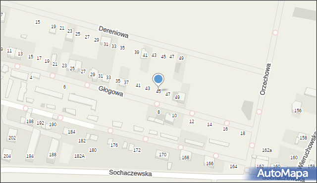 Strzykuły, Głogowa, 45, mapa Strzykuły
