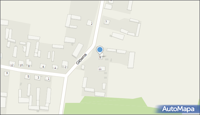 Suchcice, Główna, 9, mapa Suchcice